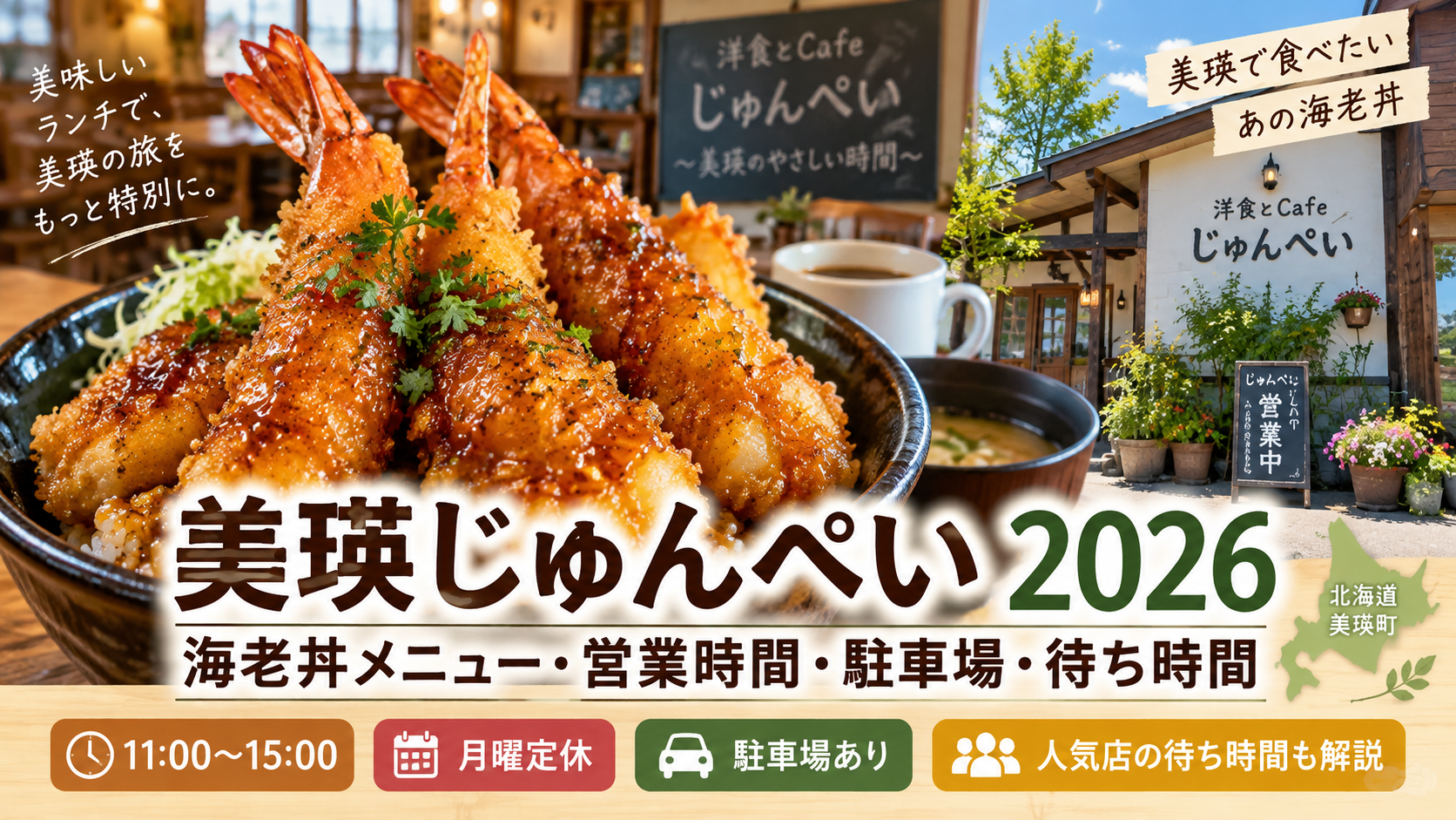 美瑛じゅんぺい2026 海老丼メニュー・営業時間・駐車場・待ち時間