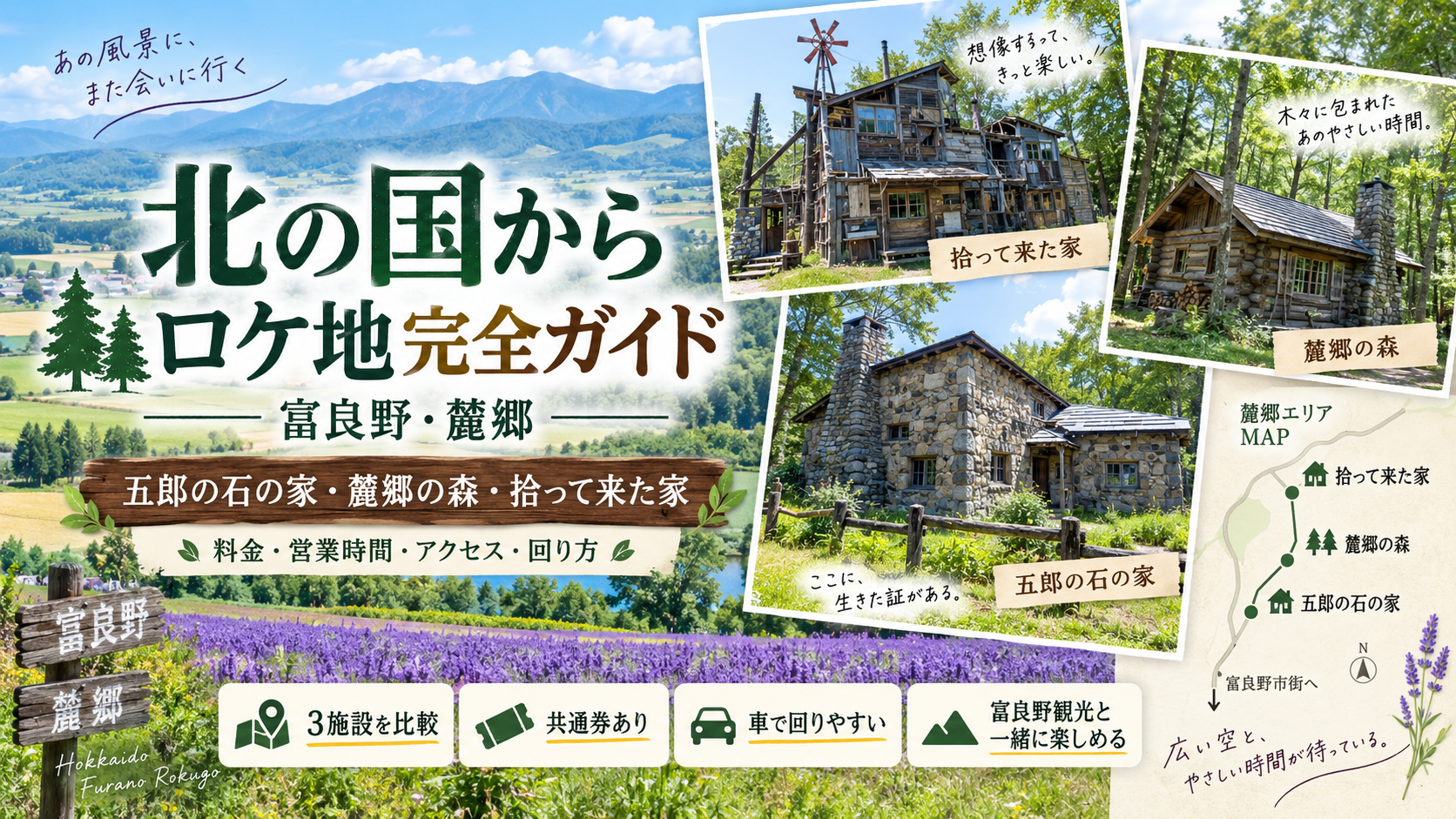 北の国からロケ地完全ガイド｜五郎の石の家・麓郷の森・拾って来た家の料金・営業時間・アクセス・回り方を紹介